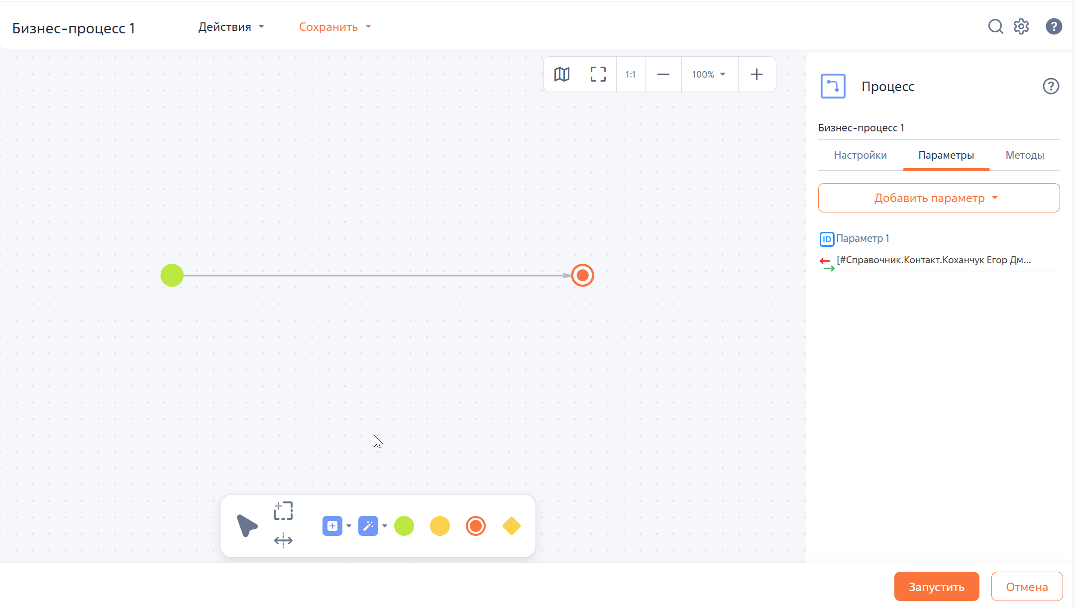 Рисунок 2 — Редактор бизнес-процесса Рисунок 2 — Редактор бизнес-процесса