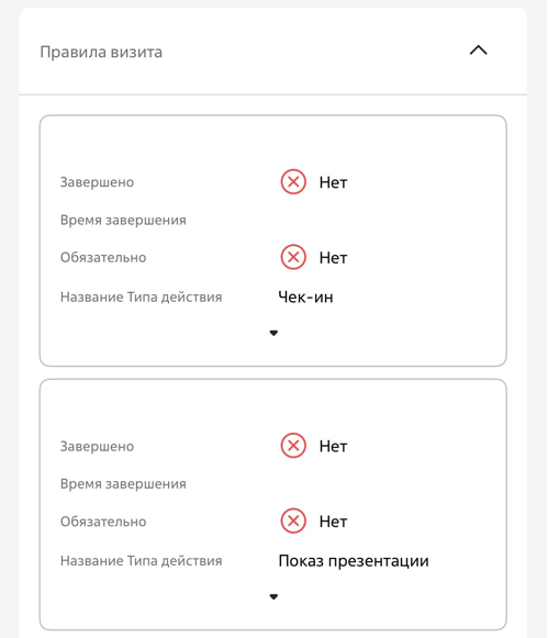 Рисунок 2 — Деталь «Правила визита»