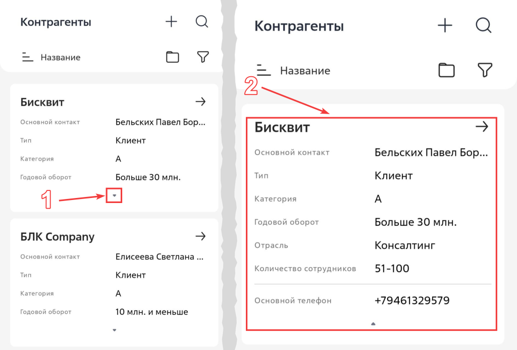 Рисунок 6 — Сокращенный вид записи в реестре