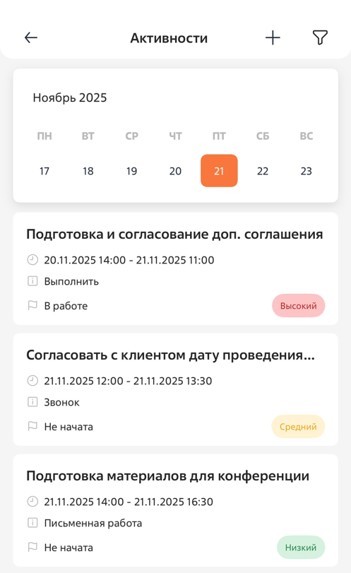 Рисунок 2 — Расписание
