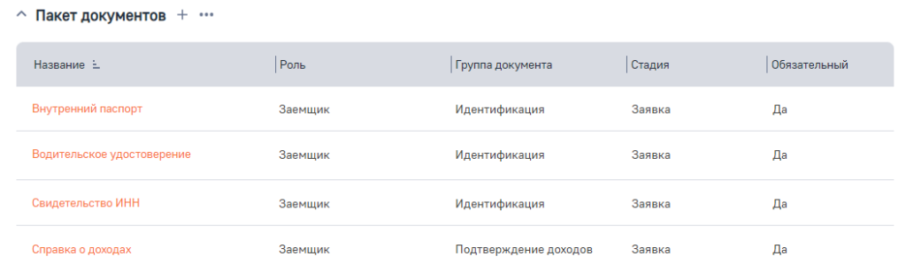 Рисунок 18 — Деталь «Пакет документов»