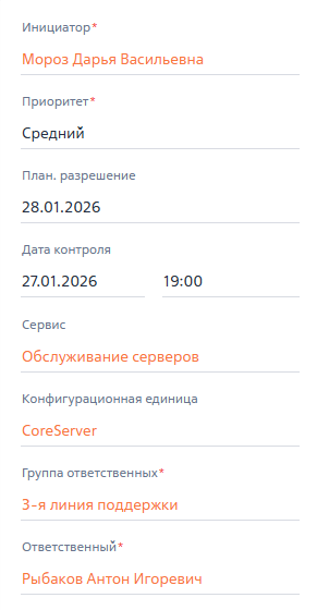 Рисунок 3 — Профиль записи раздела «Проблемы»