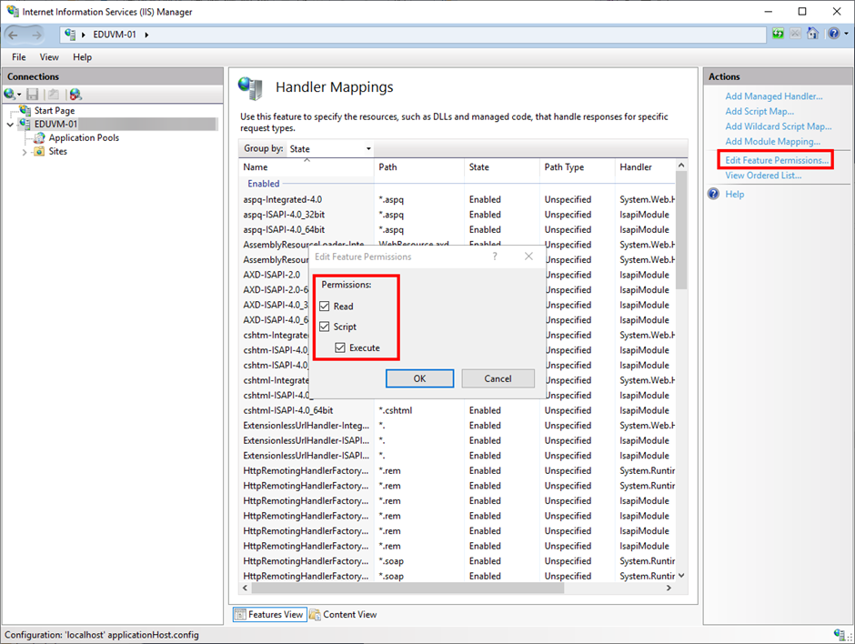 Рисунок 19 — Проверка полей в Edit Feature Permissions