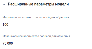 Рисунок 11 — Параметр модели «Расширенные параметры модели»