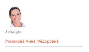 Рисунок 6 — Профиль заемщика